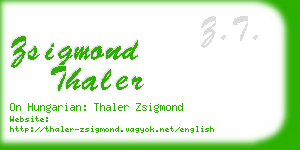zsigmond thaler business card